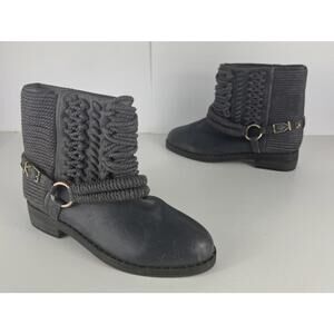 IVY KIRZHNER Women's Leather Bond Engineer Mid Top Boots Asphalt US 6.5